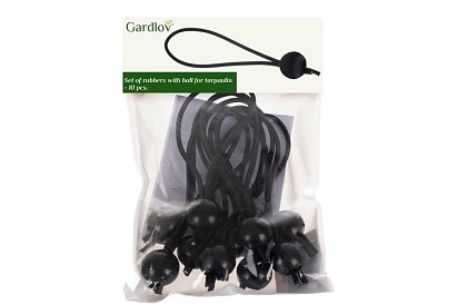 Rugalmas gumik golyóval a ponyvák és tarpok rögzítésére – 10 db