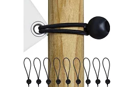 Rugalmas gumik golyóval a ponyvák és tarpok rögzítésére – 10 db