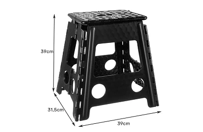 Összecsukható szék – fekete-fehér puff