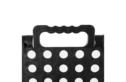 Összecsukható szék – fekete-fehér puff