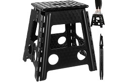 Összecsukható szék – fekete-fehér puff