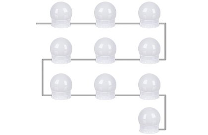 LED tükörre szerelt LED lámpák - sminkasztal - 10 db-os készlet