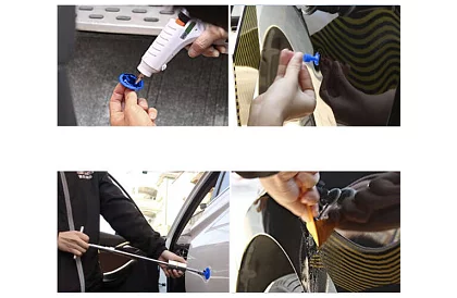 Karosszéria javító készlet visszafordítható kalapáccsal