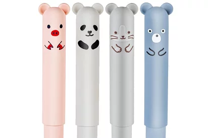 Szett 4 radírozó toll – állatok