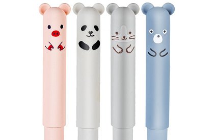 Szett 4 radírozó toll – állatok