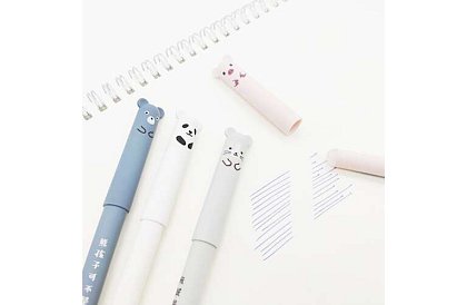 Szett 4 radírozó toll – állatok