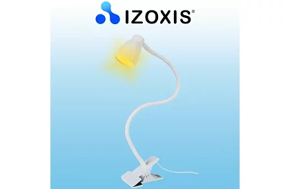 LED asztali lámpa fém klipszel - fehér