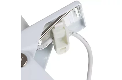 LED asztali lámpa fém klipszel - fehér