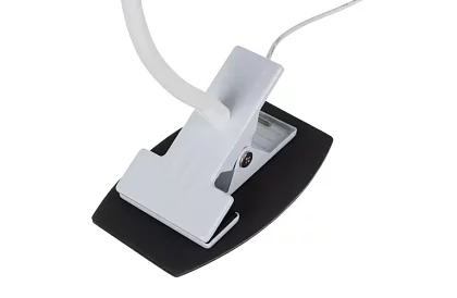 LED asztali lámpa fém klipszel - fehér
