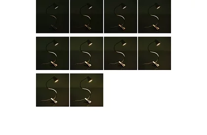 LED asztali lámpa fém klipszel - fehér