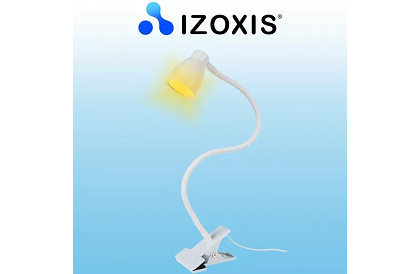 LED asztali lámpa fém klipszel - fehér