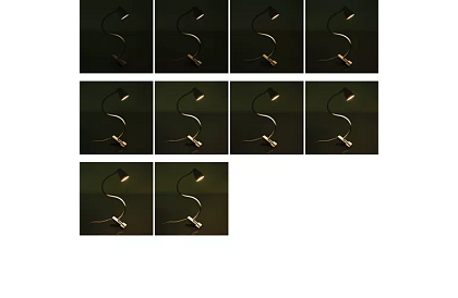 LED asztali lámpa fém klipszel - fehér