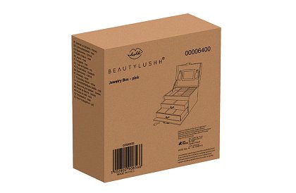 Elegáns ékszerdoboz – rózsaszín záras és szatén felülettel