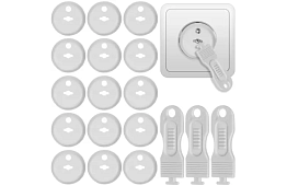 Biztonsági dugaszdugók elektromos aljzatokhoz – 15 db