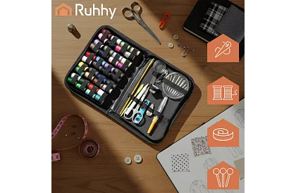 Szőnyegkészlet 129 elemből – utazási varrókészlet