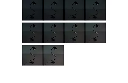 LED asztali lámpa fém klipszel – fekete