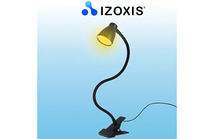 LED asztali lámpa fém klipszel – fekete