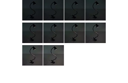 LED asztali lámpa fém klipszel – fekete