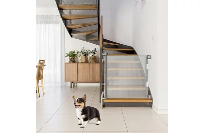 Kihúzható biztonsági redőny ajtóra – szürke - 157 cm