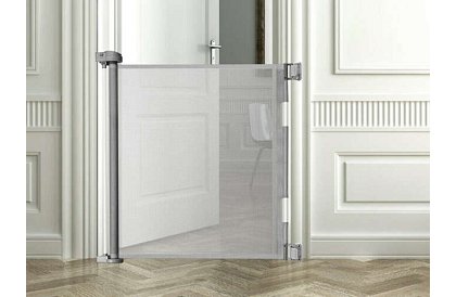 Kihúzható biztonsági redőny ajtóra – szürke - 157 cm