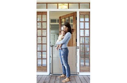 Kihúzható biztonsági redőny ajtóra – szürke - 157 cm