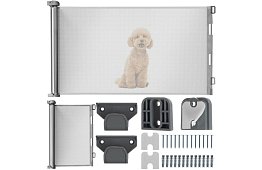 Kihúzható biztonsági redőny ajtóra – szürke - 157 cm