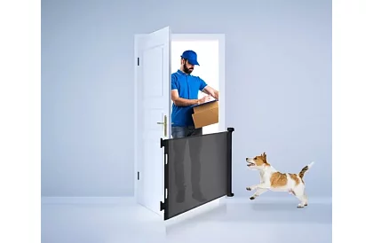 Kihúzható biztonsági roló ajtóra – fekete – 157 cm