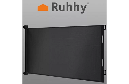 Kihúzható biztonsági roló ajtóra – fekete – 157 cm