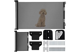 Kihúzható biztonsági roló ajtóra – fekete – 157 cm