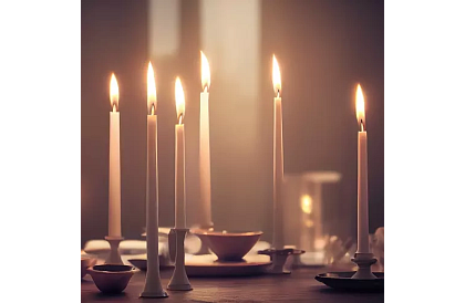 Fehér kúpos gyertya 24,5x2,3 cm – 40 db-os készlet