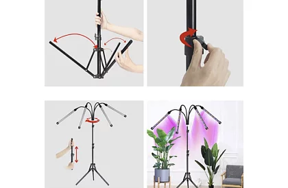 LED növénytermesztő lámpa Quattro – időzítővel és távirányítóval