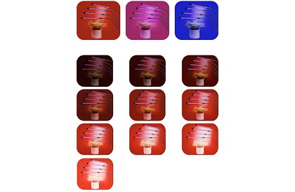 LED növénytermesztő lámpa Quattro – időzítővel és távirányítóval