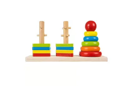 Fa fából készült kirakós játékok gyerekeknek – formák válogatója