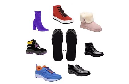 USB fűtött talpbetétek cipőbe, méret 35–40, vágási lehetőséggel