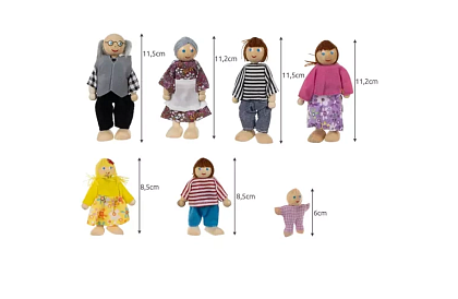 Fa díszek a gyerek házikóhoz – 7 db