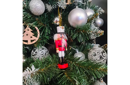 Fa díszes fából készült diótörő – Karácsonyi dekoráció 5 db