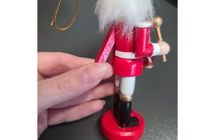 Fa díszes fából készült diótörő – Karácsonyi dekoráció 5 db