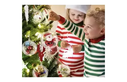 Átlátszó gömbök, 12 db-os összecsukható – kreatív készlet