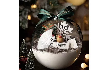 Átlátszó gömbök, 12 db-os összecsukható – kreatív készlet