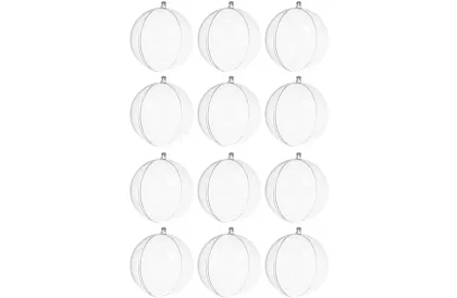 Átlátszó gömbök, 12 db-os összecsukható – kreatív készlet