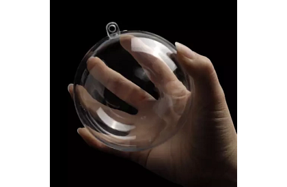 Átlátszó gömbök, 12 db-os összecsukható – kreatív készlet