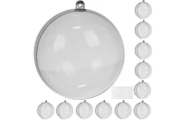 Átlátszó gömbök, 12 db-os összecsukható – kreatív készlet