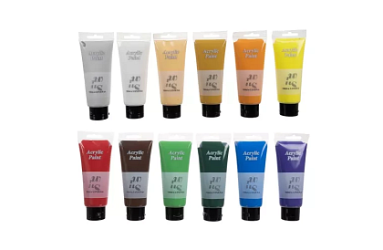 12 Akrylfesték - mindegyik 100 ml