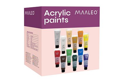12 Akrylfesték - mindegyik 100 ml