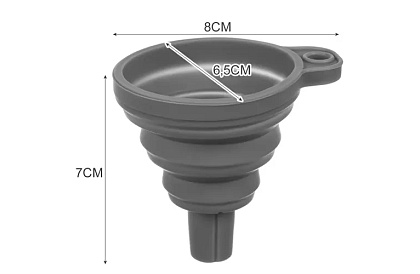 Univerzális összecsukható szilikon tölcsér