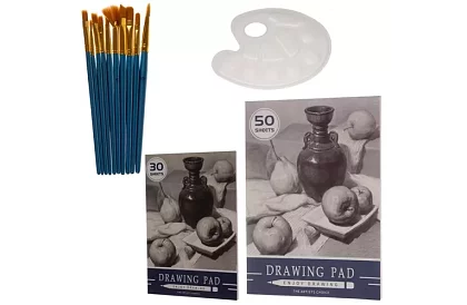 Festék készlet fából készült tokban – 130 elem