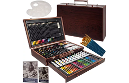 Festék készlet fából készült tokban – 130 elem