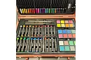 Festék készlet fából készült tokban – 130 elem