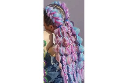 Szinétikus ombre fonatok hajra lila-kék