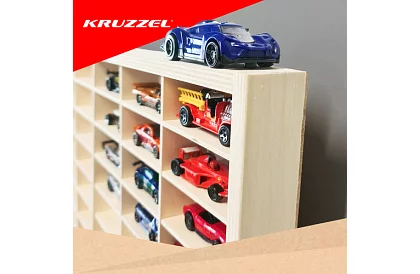 Fa fali polc - autószervező - 90 rekesz